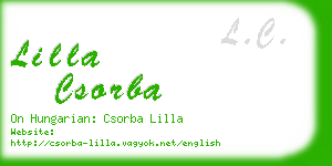 lilla csorba business card